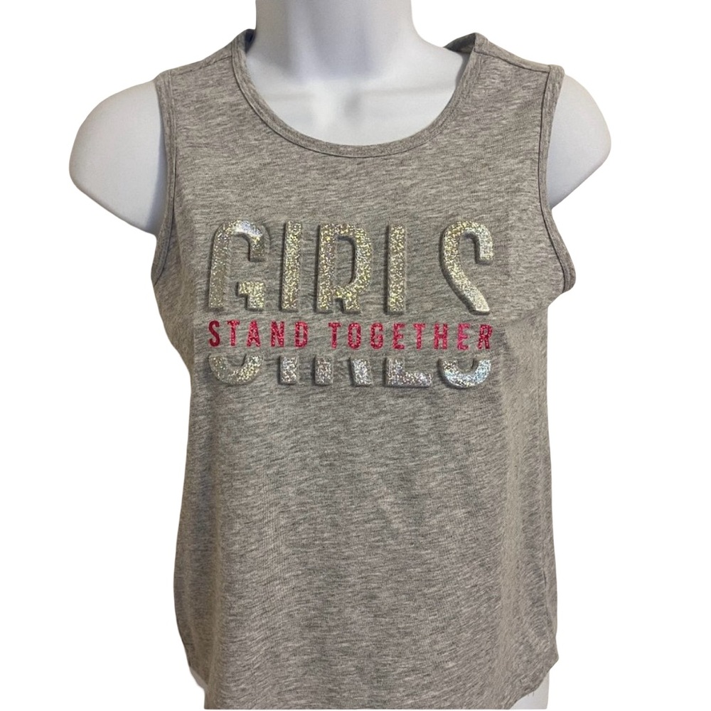 Athletic gray "girls stand together" tank top 10/12